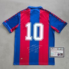 Maglia/maglia Diego Maradona firmata e autografata Barcellona 1982 + COA messi