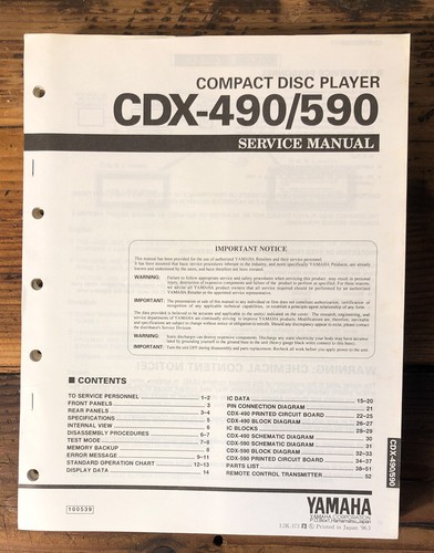 Yamaha cdx 490 - cdx-490, lettore