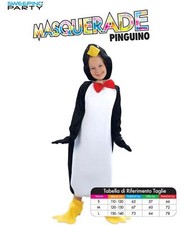 COSTUME CARNEVALE PARTY HALLOWEEN PINGUINO BIMBO BAMBINO RAGAZZO TAGLIA S/M/L