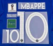 Numero nome calcio Francia MBAPPE + patch finale mondiali 2018 + dettagli partita