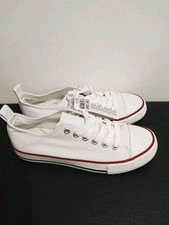 Scarpe Donna Sneakers Basse Da Ginnastica In Tela Con Lacci N°38