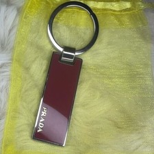 PRADA LOGO KEYRING RUBINO RED