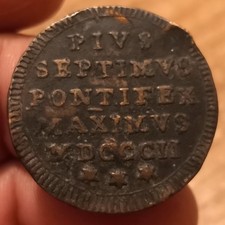 Moneta Mezzo Baiocco 1802