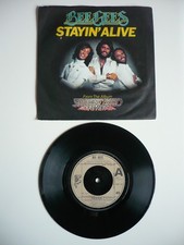 Bee Gees Stayin' Alive 7" Vinyl 1977 UK RSO 1st Press Single Barry Gibb EXC