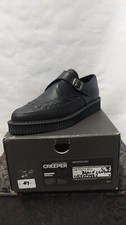 UNDERGROUND SCARPA ORIGINALE DONNA MOD CREEPER PELLE NERO