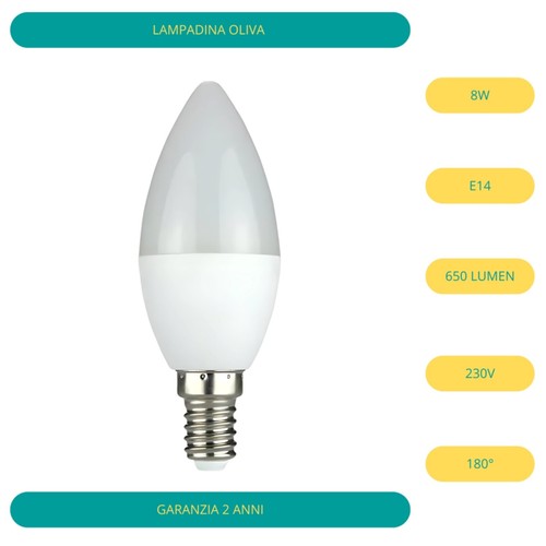 Lampada led candela oliva - led,