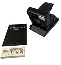 Polaroid 690 fotocamera punta e scatta pellicola istantanea GIAPPONE (TESTATA E FUNZIONANTE)