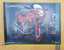 Ducati GV MHR 1000 1988 manifesto poster originale moto no depliant