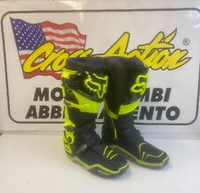FOX  STIVALI BOOTS MOTO CROSS INSTINCT NERO GIALLO  TG 10  - 44