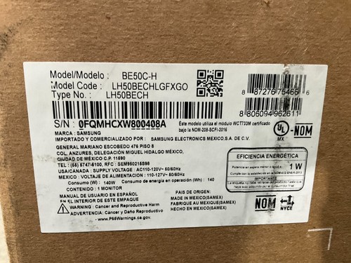 Samsung commercial led - samsung, 50"