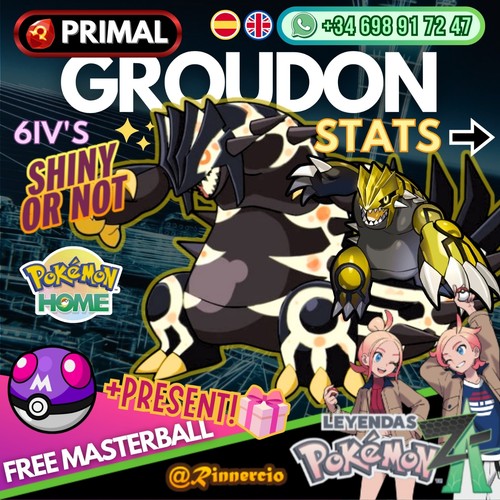 Primal groudon shiny 6ivs - primal,