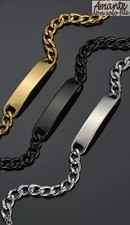 Bracciale unisex acciaio Braccialetto con incisione personalizzata - idea regalo