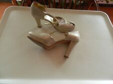 Scarpe donna zeppa Cristian Daniel N 38 Platino