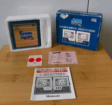 Vintage Nintendo Rain Shower gioco e orologio multischermo CGL,LP-57 Giappone 1983-FUNZIONANTE