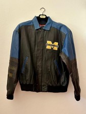 Vintage Michigan Wolverines Leather Varsity Jacket, Size Regular
