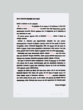 Emilio ISGRO' - "Cancellature", 2006 - Litografia, 23,5 x 15,5 cm