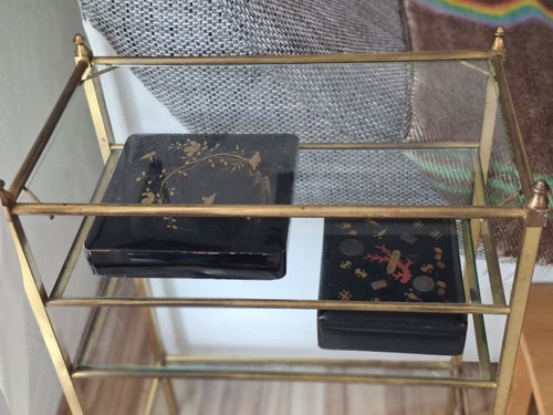 Scaffale vintage ottone piani
