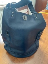 BORSA DA DONNA  A ZAINETTO IN VERA PELLE- COLORE BLU 