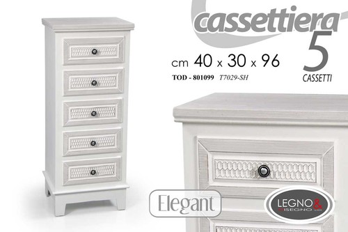 Cassettiera cassetti shabby - 5,