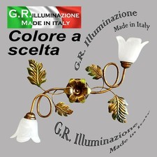 PLAFONIERA IN FERRO BATTUTO 2