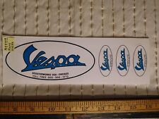 RARO! ~ 4 Adesivi Vespa Ovali