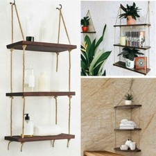 Scaffale sospeso legno antico