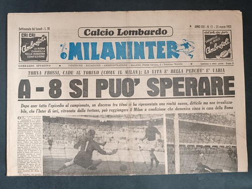 Giornale milaninter calcio - giornale,