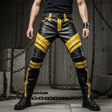 Pantaloni biker uomo fatti a