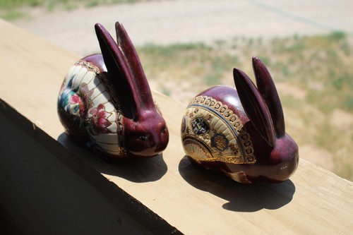 Conigli ceramica stile - conigli, in