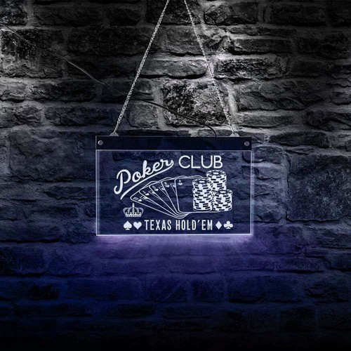 Poker club birreria pub neon - poker,