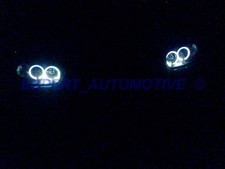 FARI ANTERIORI ANGEL EYES NERI O CROMO CCFL NEON VOLKSWAGEN GOLF 4 1999 AL 2003