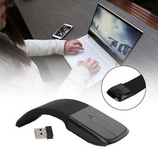 Mouse wireless pieghevole Arc Touch 2,4 GHz ricevitore ottico touch PC laptop nero RA