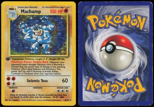 Machamp 102 base set 1st - 8/102,