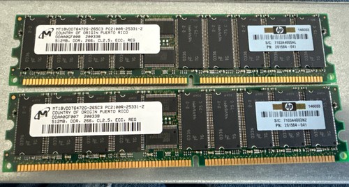 Kit memoria ram 2x512 - kit, 1