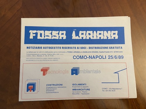 Fanzine ultras fossa - ultras, lariana