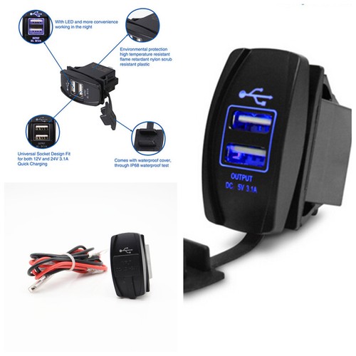 Caricabatteria usb auto - 3,1a, 2