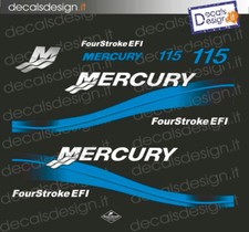 Adesivi motore marino fuoribordo mercury 115 cv efi gommone barca stickers 