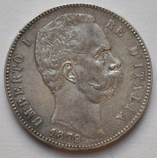 Scudo Moneta 5 Lire Umberto I