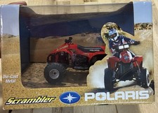 Vintage 2000 ERTL Polaris Scrambler 500 metallo pressofuso ATV 4 ruote rosso 1:18