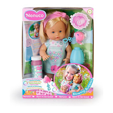 NFN30000 - Nenuco: Bolle colorate - Bambola 35cm Corpo Rigido che Soffia Bolle