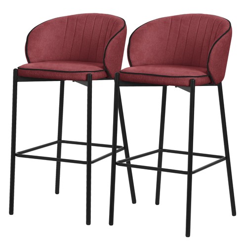 Set sgabelli bar rosso - 2,