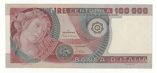 100000 lire botticelli - 100000,