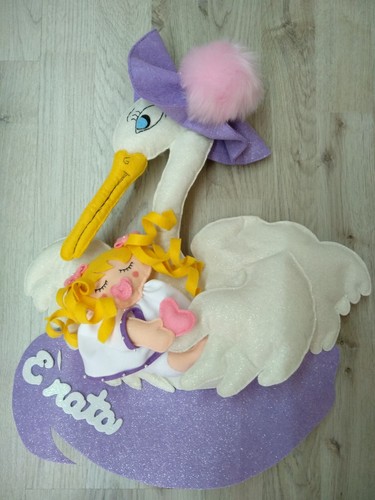 Fiocco nascita bimba con - fiocco,