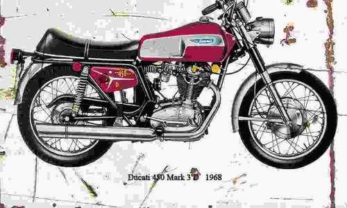Ducati 450 mark3d 1968 aged - 450,