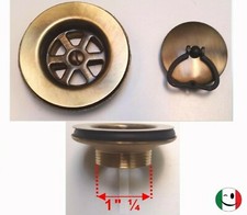 PILETTA GATTINARA " 100% OTTONE " DA Ø 80 MM. SCARICO DA 1¼" BRONZATO - BRONZO