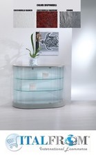 Banco Vetrina Italfrom Vetrinetta SemiOvale Showcase Arredo Negozio Casa Museo 