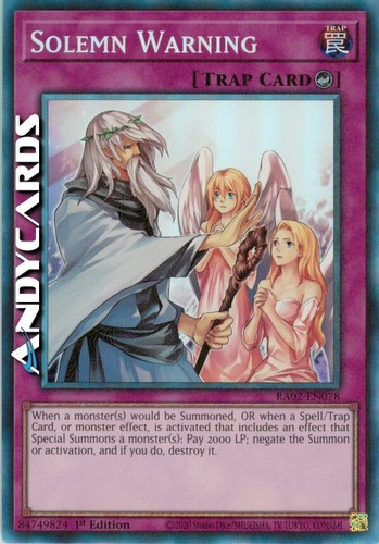 Solemn warning avvertimento - warning, (avvertimento