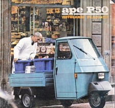 BROCHURE ORIGINALE MOTOCARRO  PIAGGIO APE P50 - Ediz. 1980