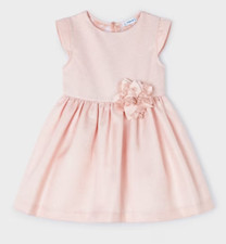 Mayoral Girls Kleid bestickter Tüllrücken 3913 NEU Gr. 134 / 9 Y