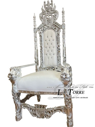 Trono con leoni in stile - con,